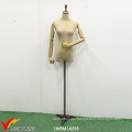 Madera de la vendimia / metal medio cuerpo Torso Maniquí femenino